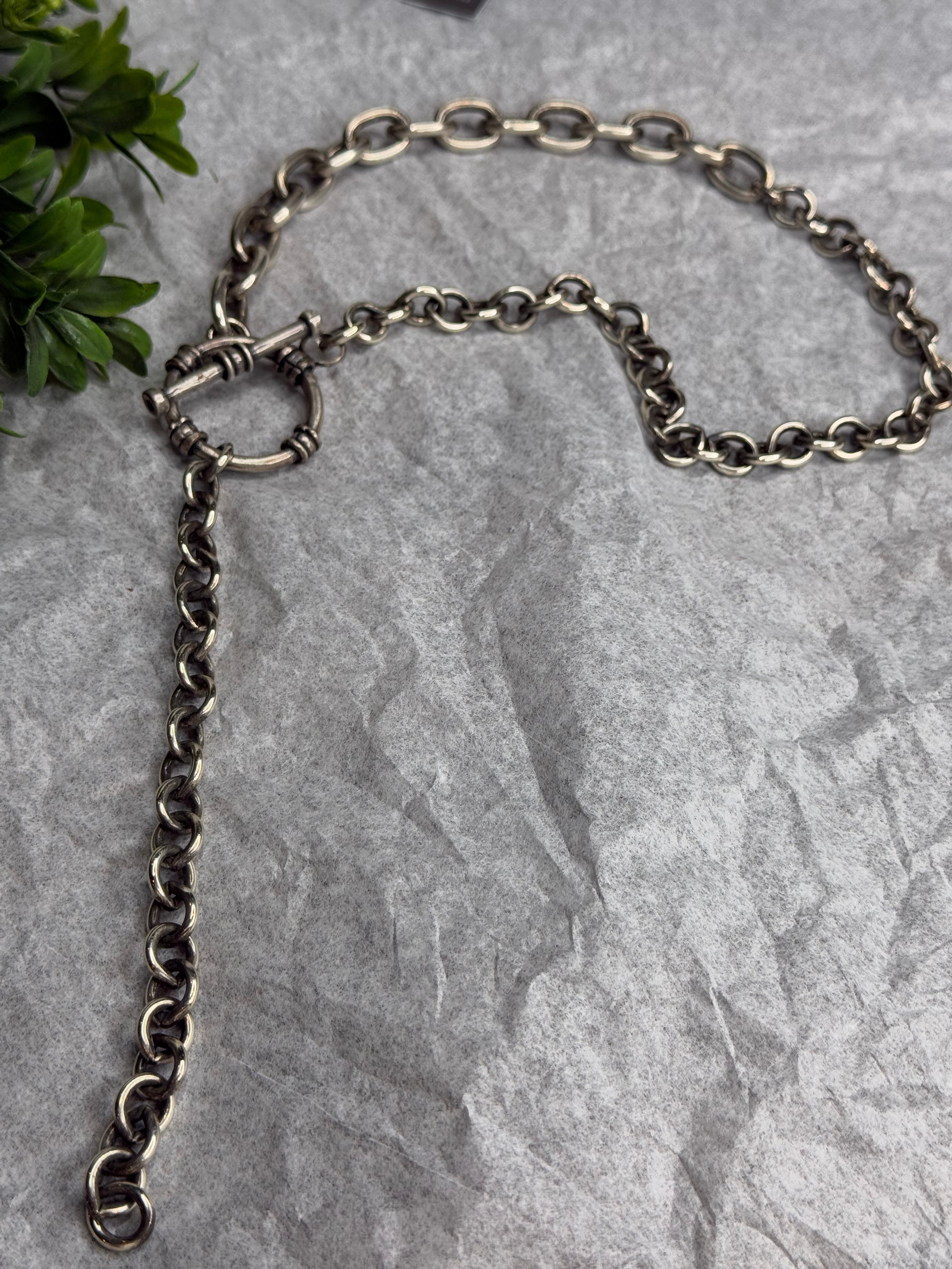 Mix Metal Toggle Y Necklace