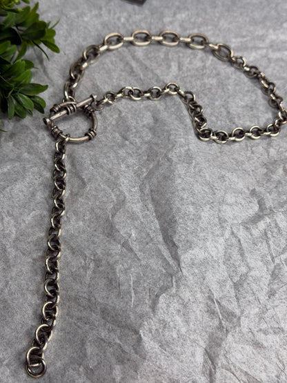 Mix Metal Toggle Y Necklace