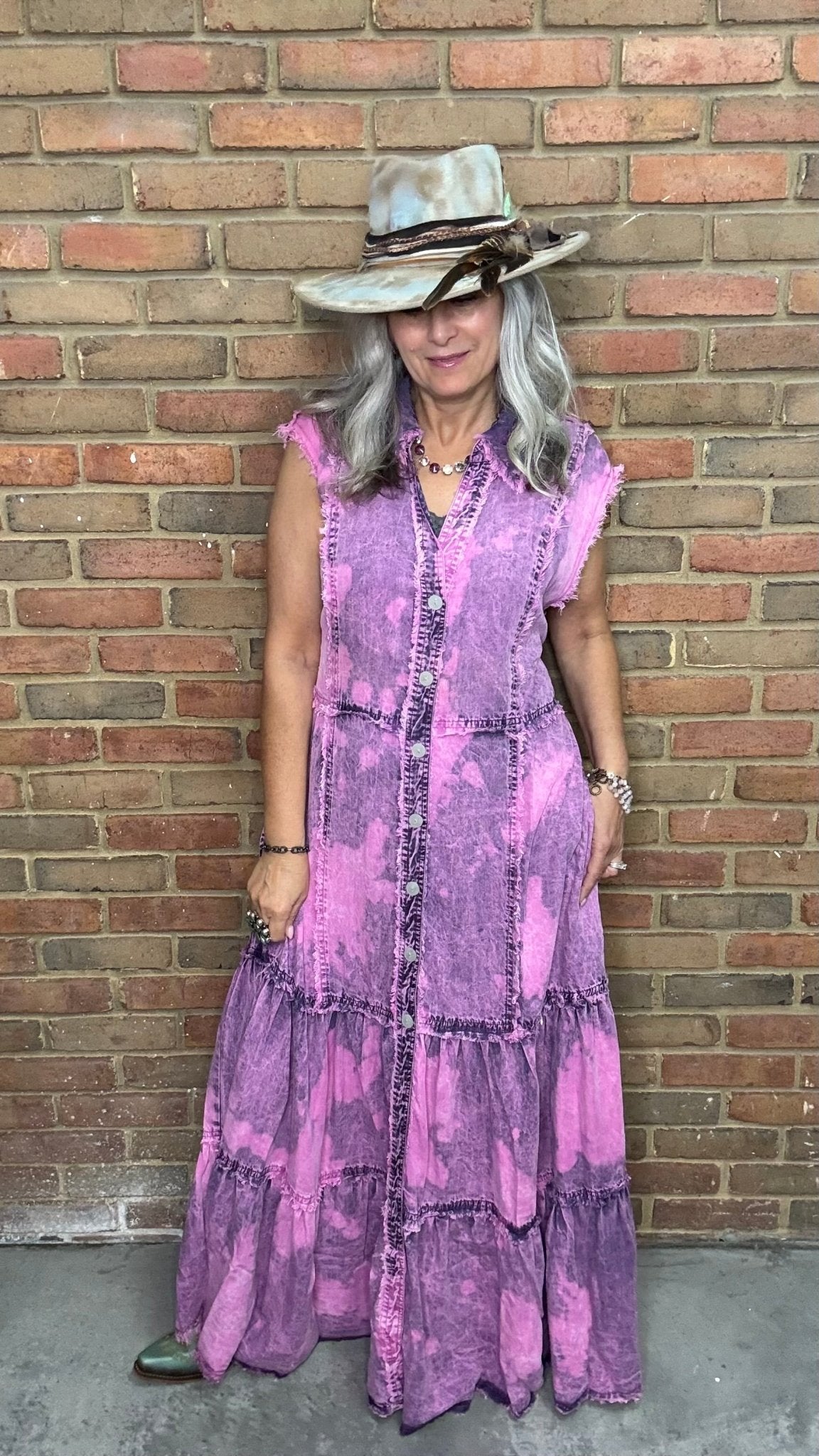 Pink Darling Sleeveless Button Up Dress/Duster - Vintage Vault Boutique
