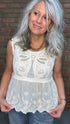 Boho Crochet Ribbon Motif Top - Vintage Vault Boutique