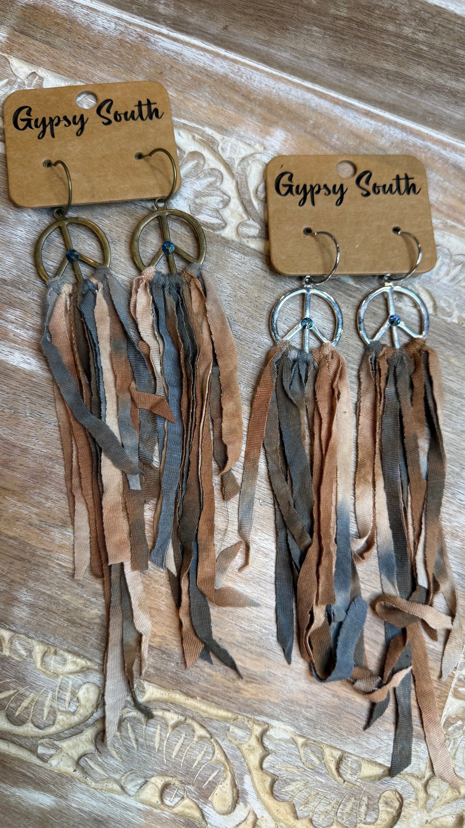 Peace with Tassel Earring