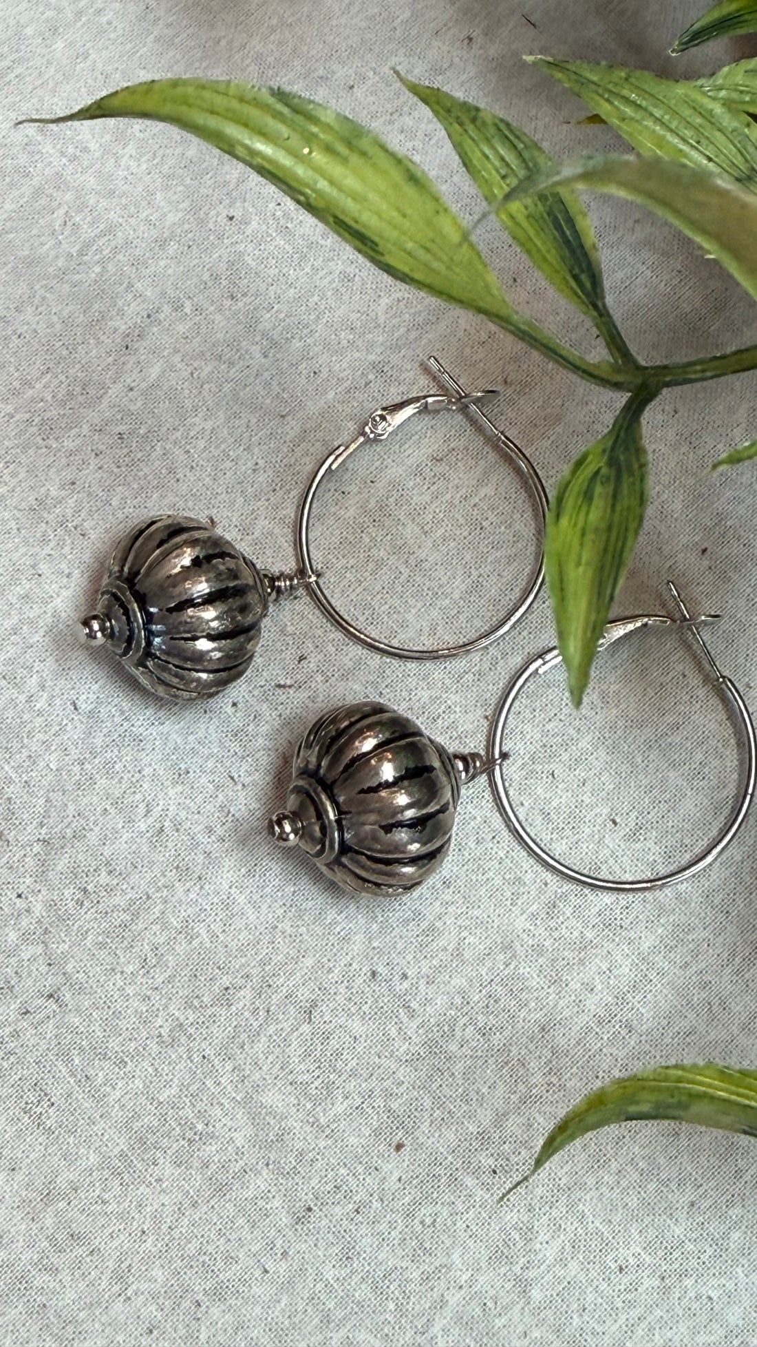Simple Embossed Dangle Earrings