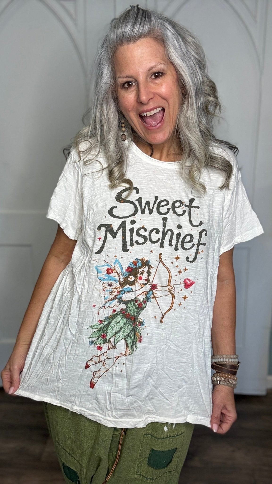 Mischief - Worn and Weathered Tee - Vintage Vault Boutique