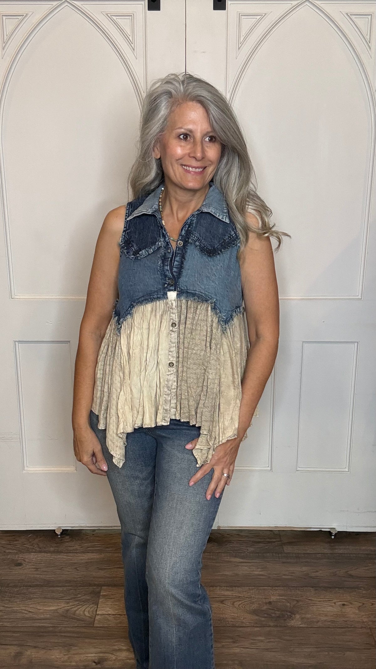 Sleeveless Boho Western Top