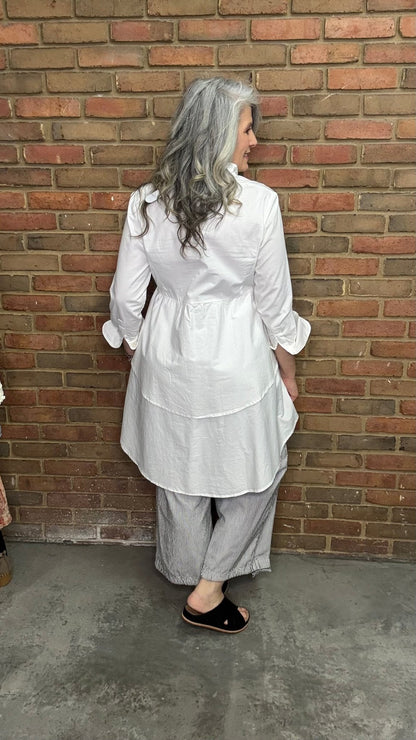 Diana Shirt in White - Vintage Vault Boutique