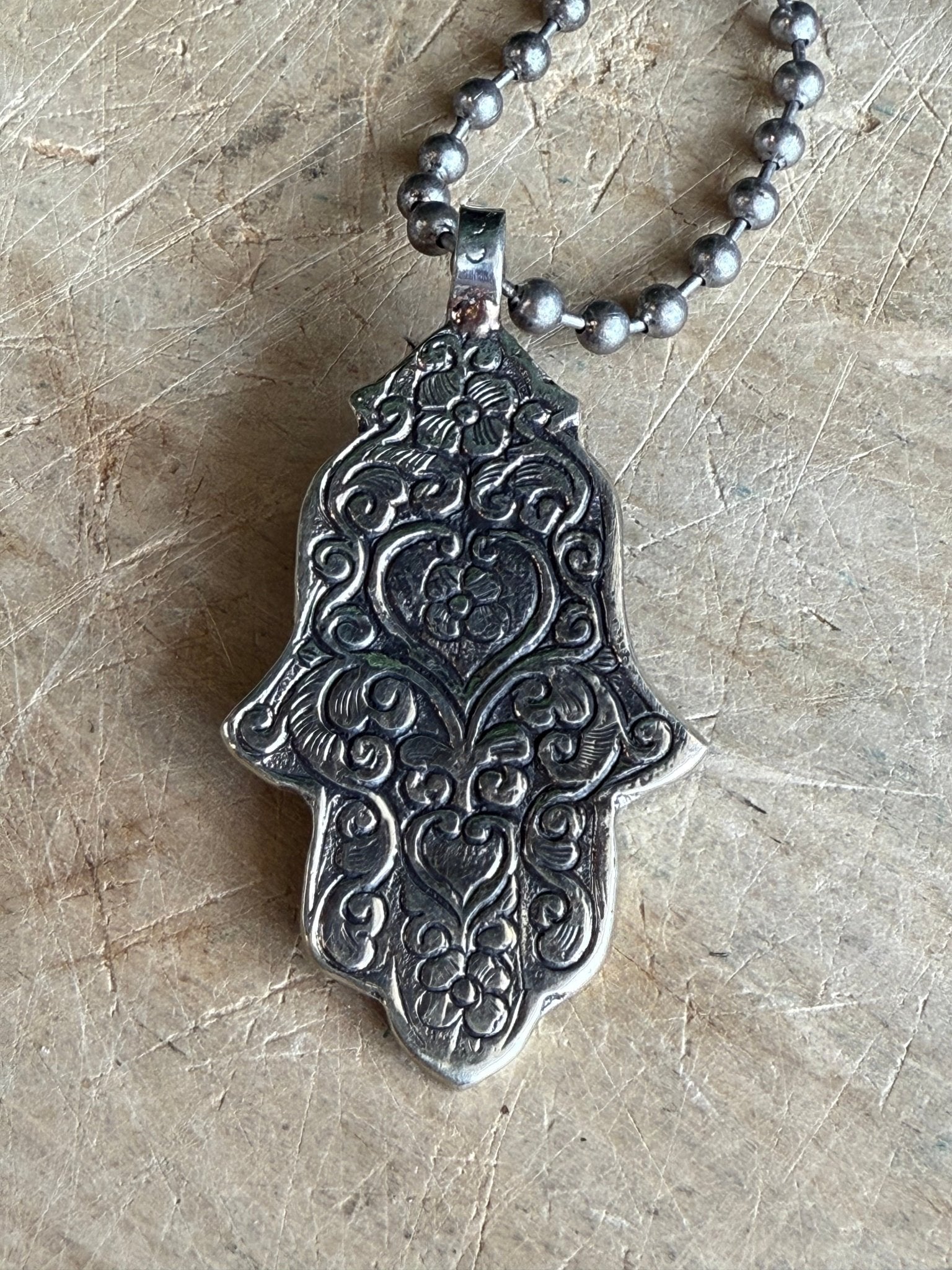 Hamsa Turquoise Necklace - Vintage Vault Boutique