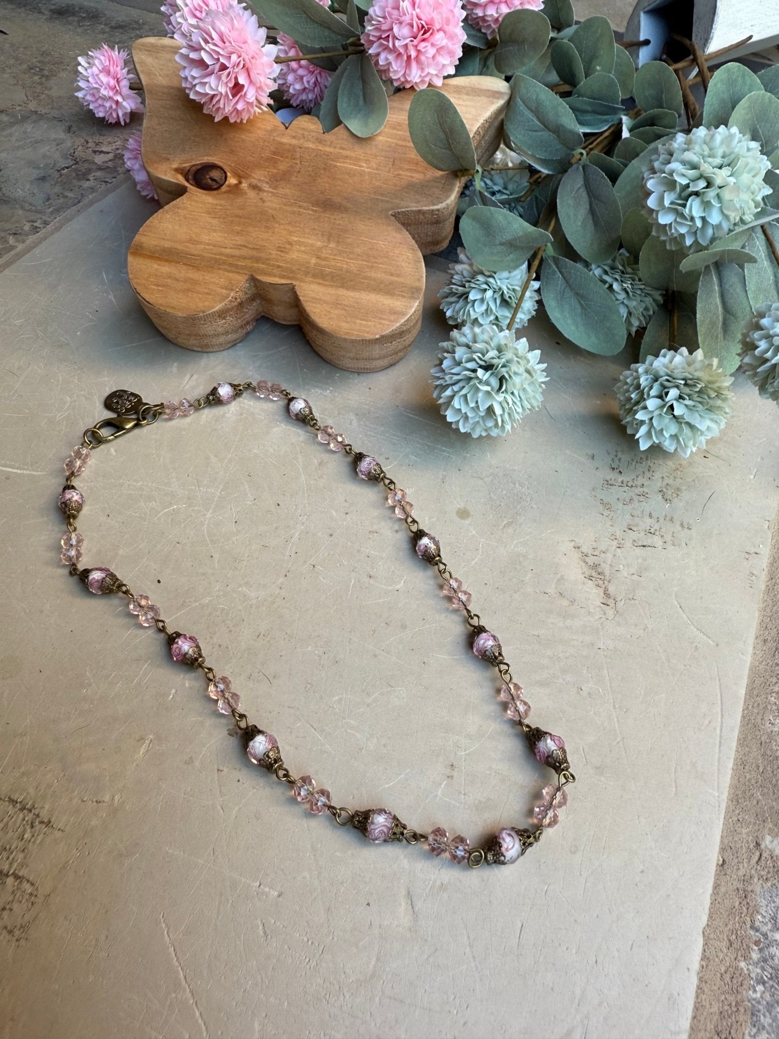 EKD Czech Crystal Necklace - Vintage Vault Boutique