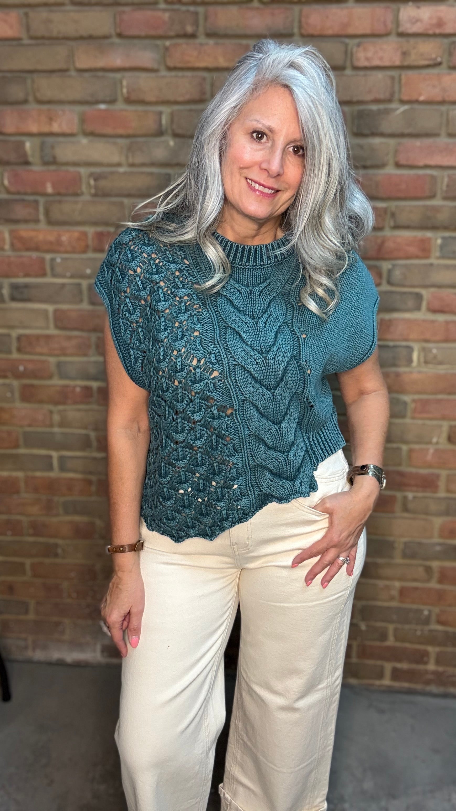 Sleeveless Sweater Vest TEAL