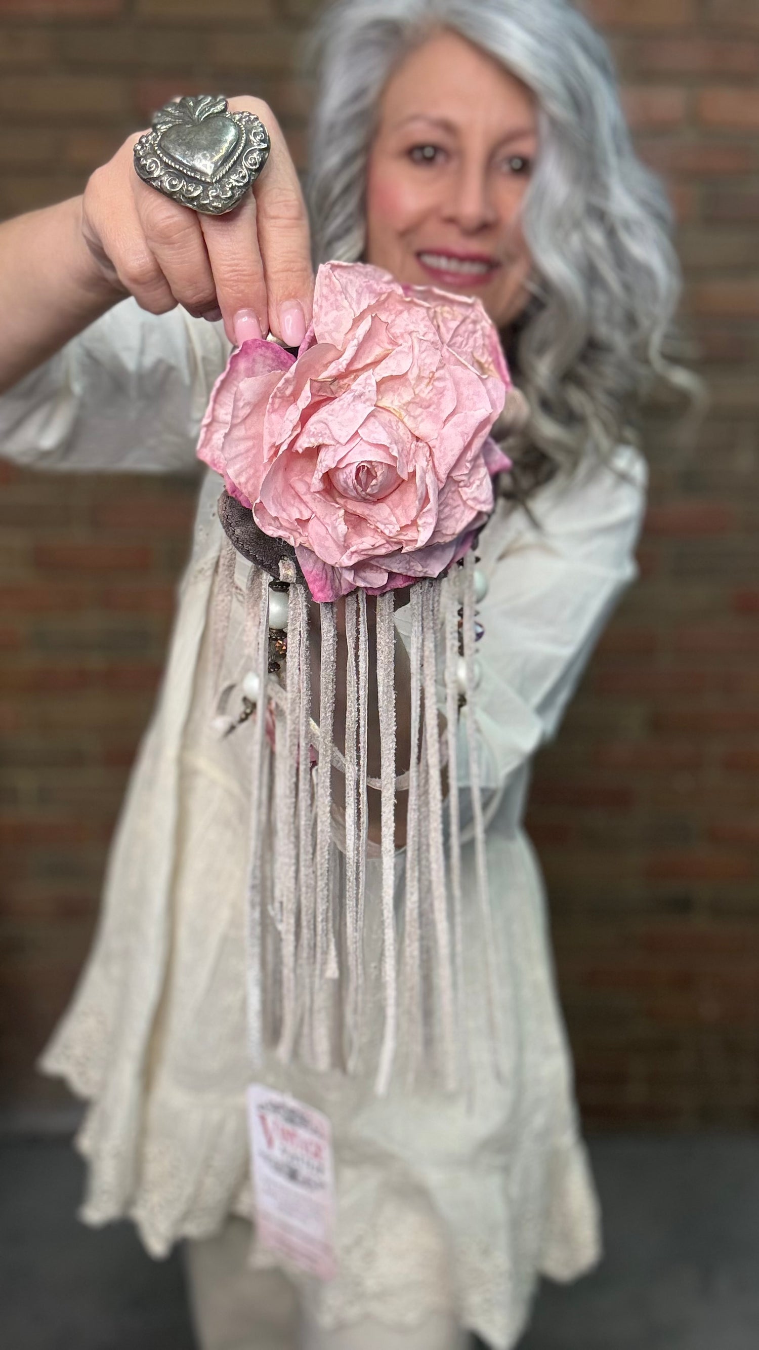 Rose Flower Purse Necklace