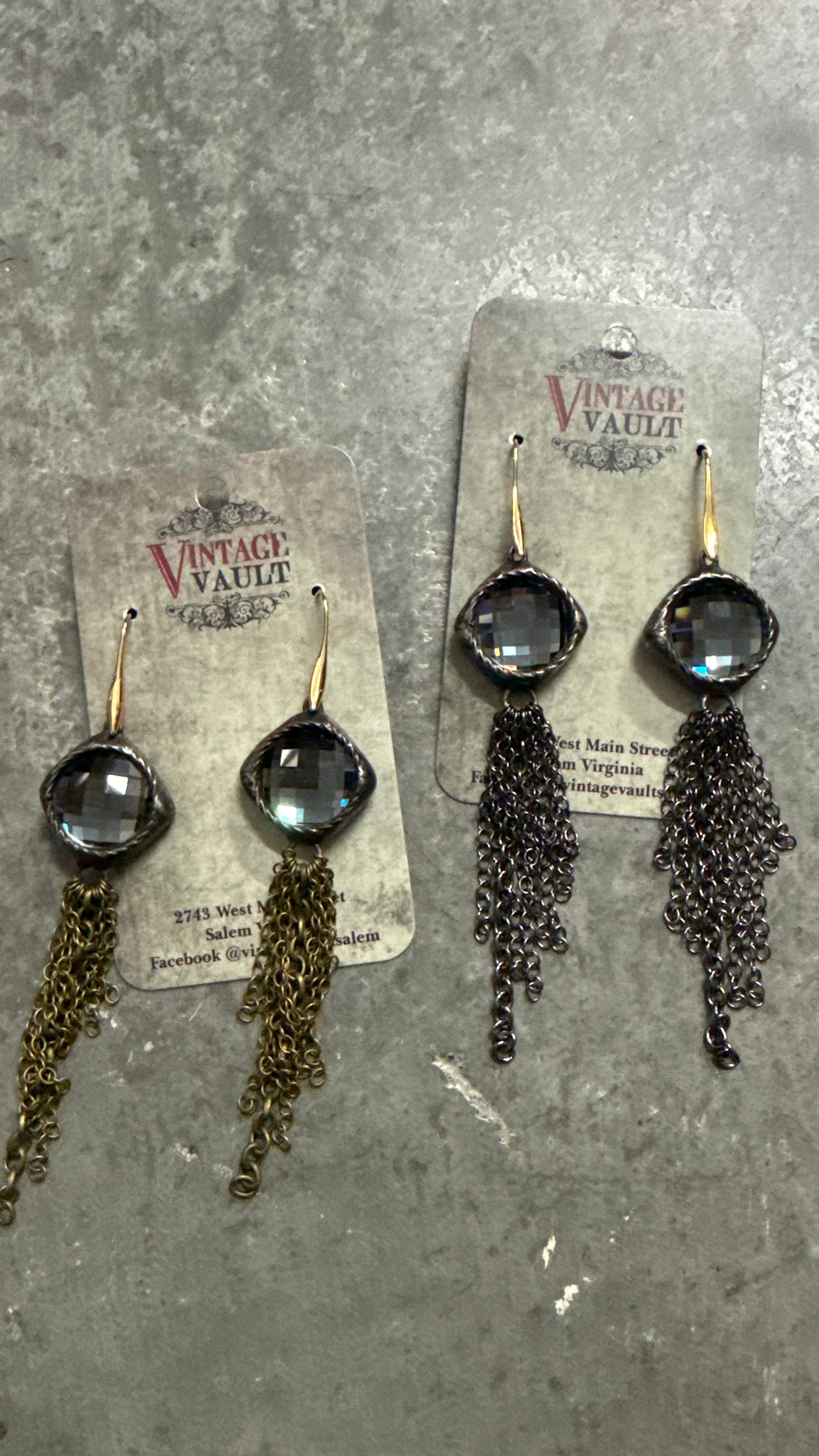 Crystal Chain Tassel Earring