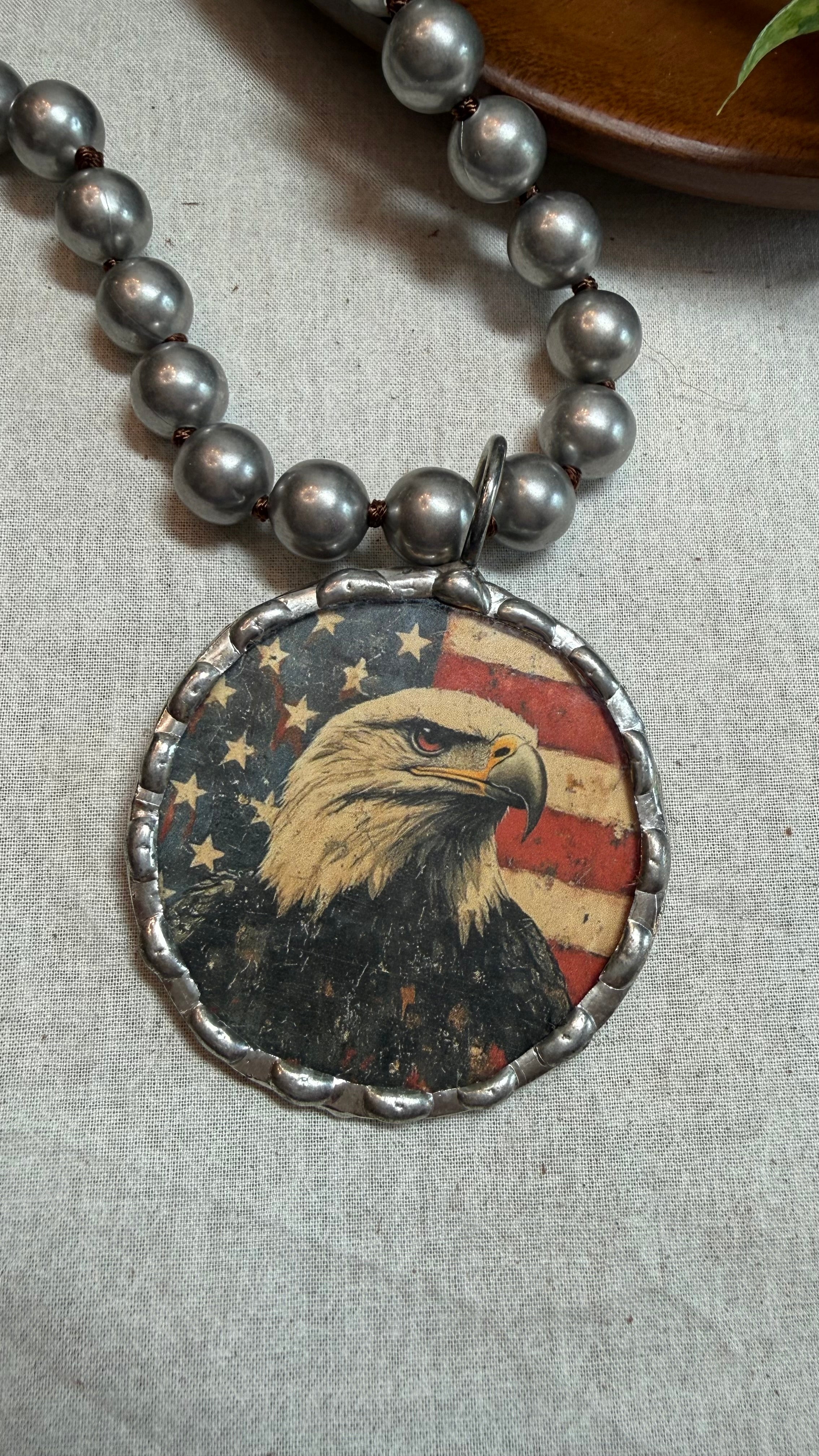 American Eagle Soldered Pendant Necklace