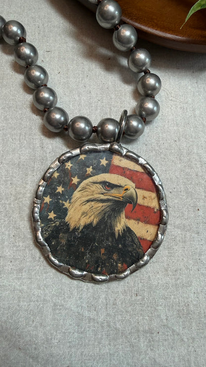 American Eagle Soldered Pendant Necklace