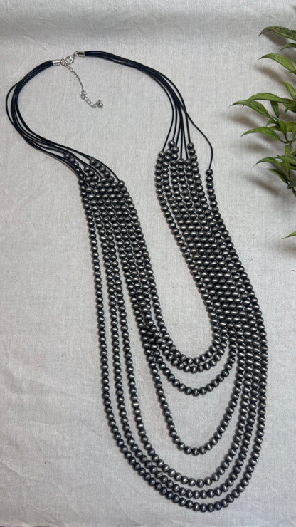 Threaded Multi Strand Desert Pearl Necklace