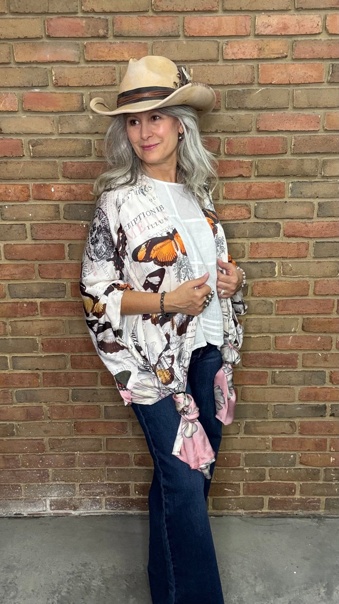 Butterfly Silk Kimono - Vintage Vault Boutique