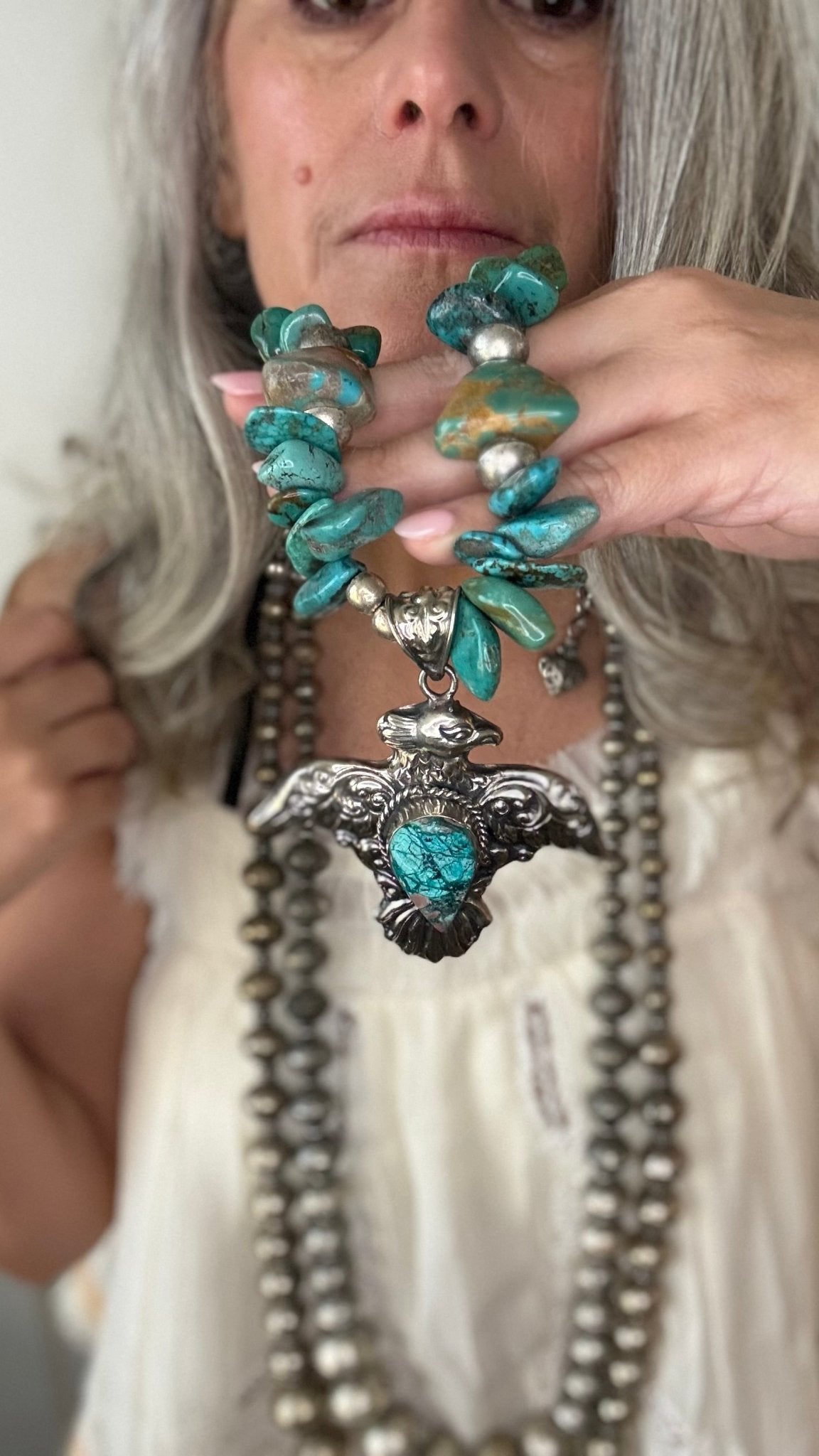 Phoenix Turquoise Necklace - Vintage Vault Boutique