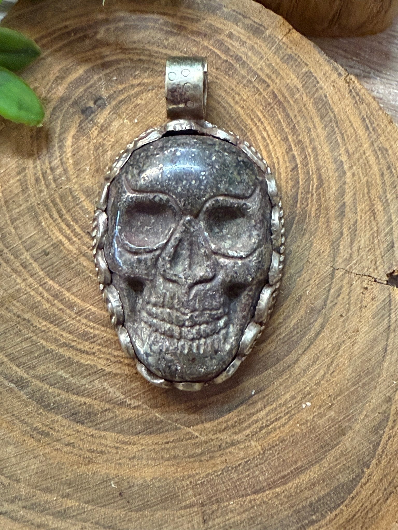 Semi - Precious Skull Tibetan Pendant - Vintage Vault Boutique