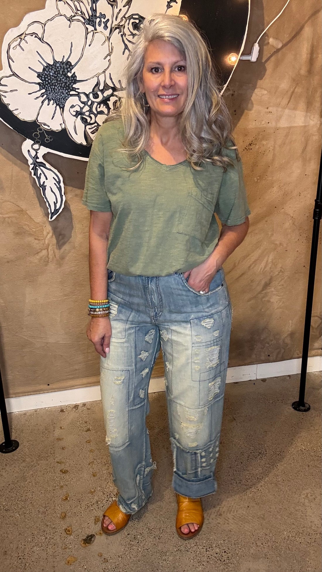 Peace &amp; Love Jeans Plain