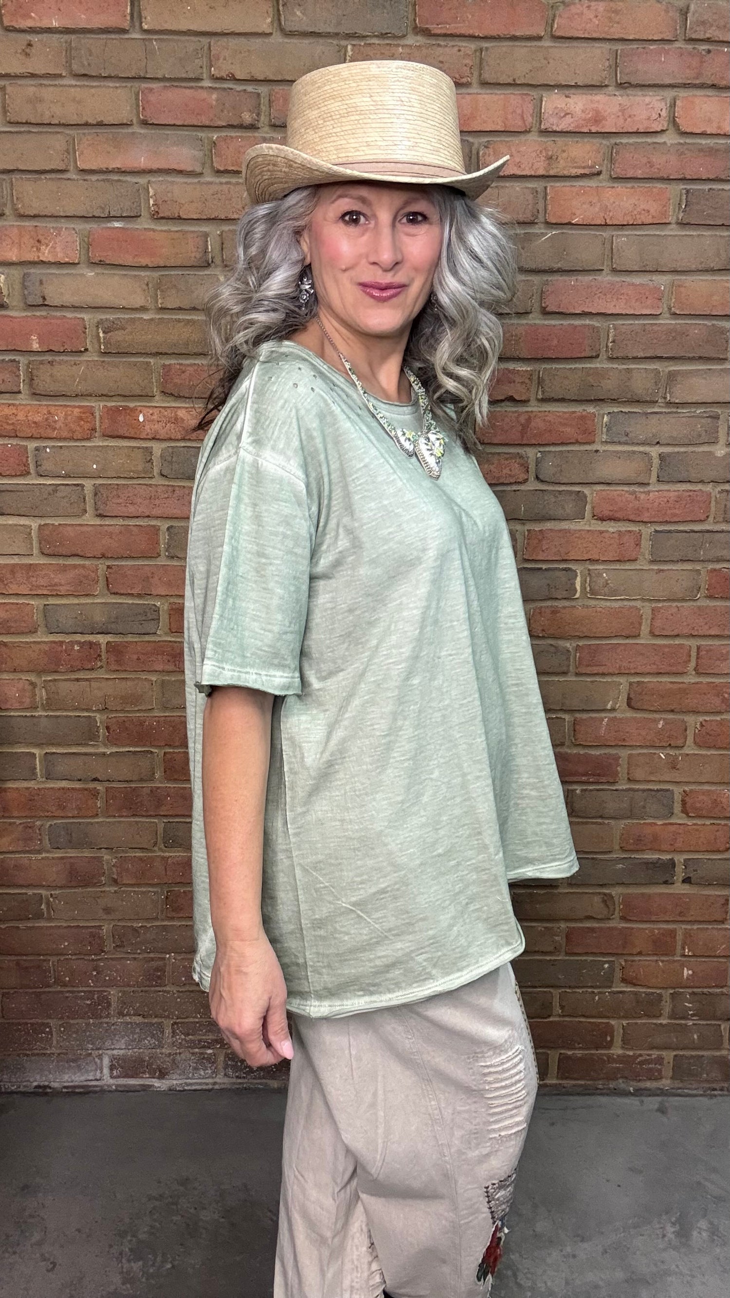 Solid Distressed T-Shirt