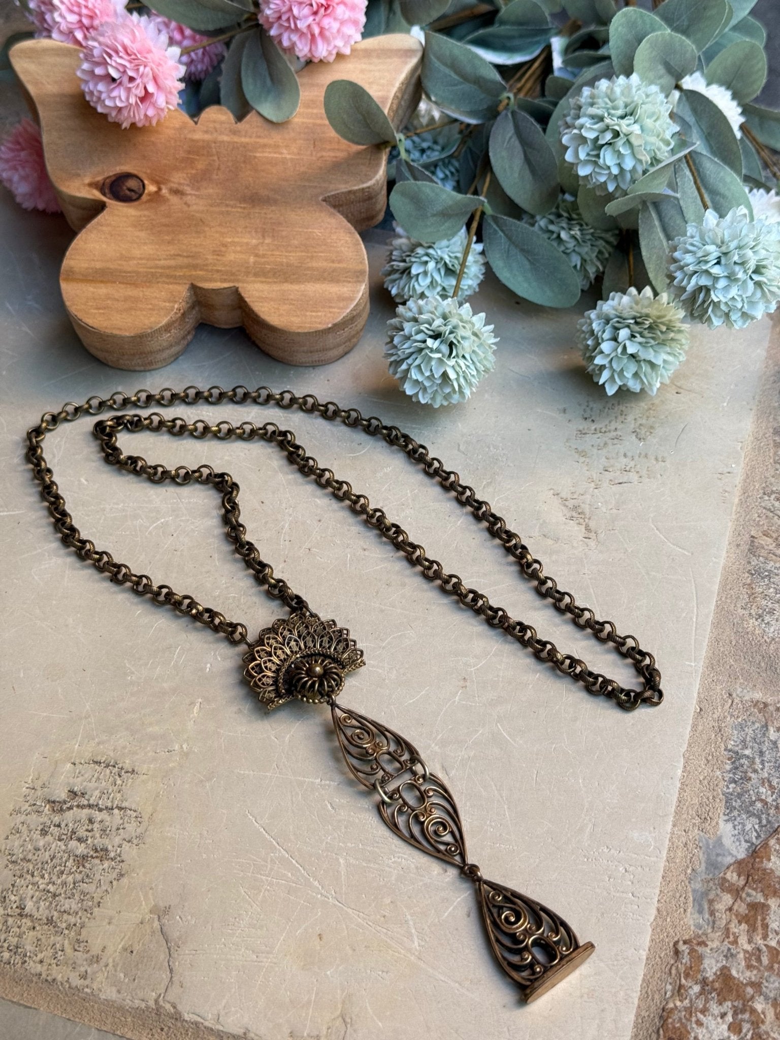 EKD Deco Watch Bob Necklace - Vintage Vault Boutique
