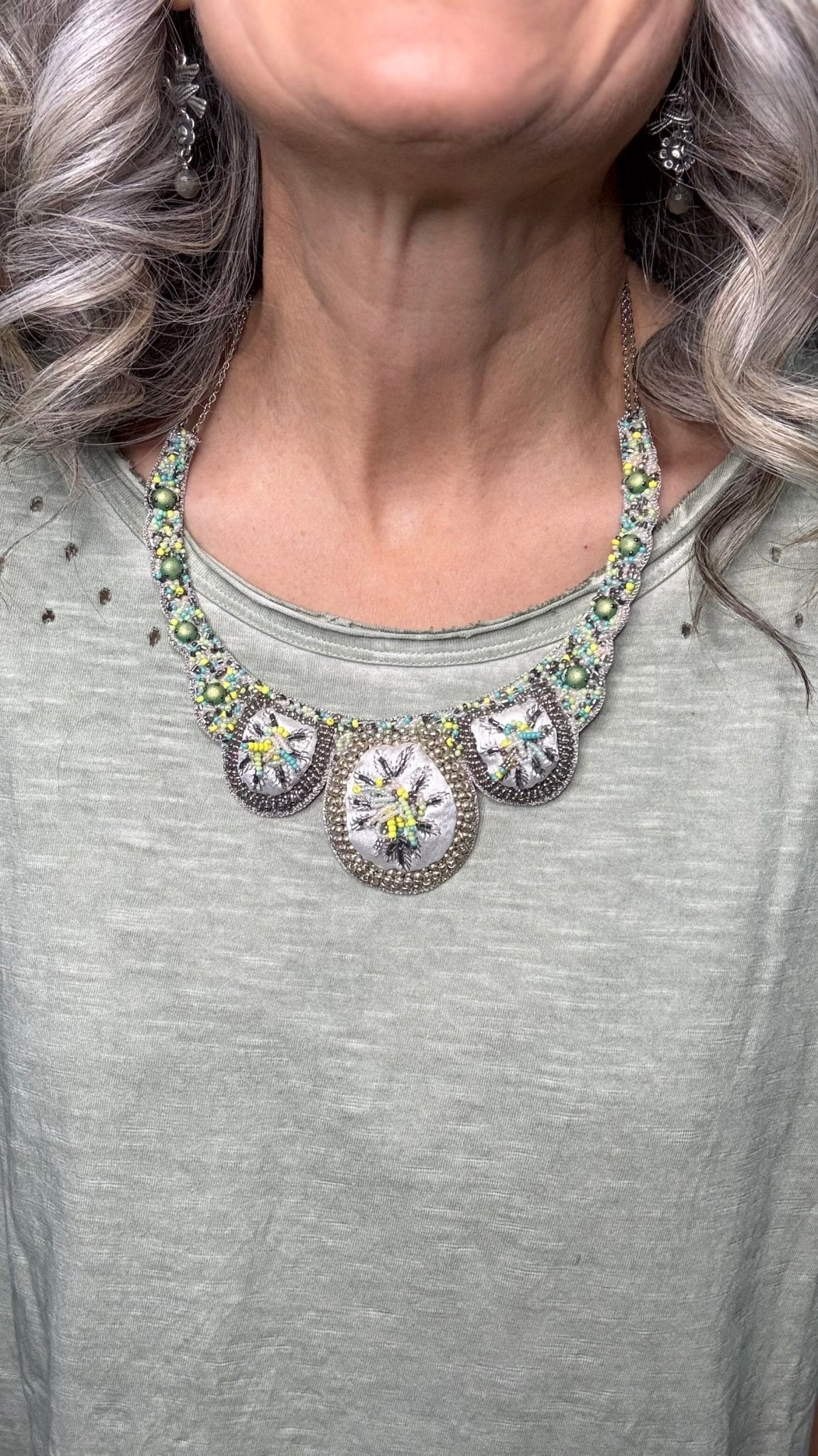 Blossom in White Necklace - Vintage Vault Boutique