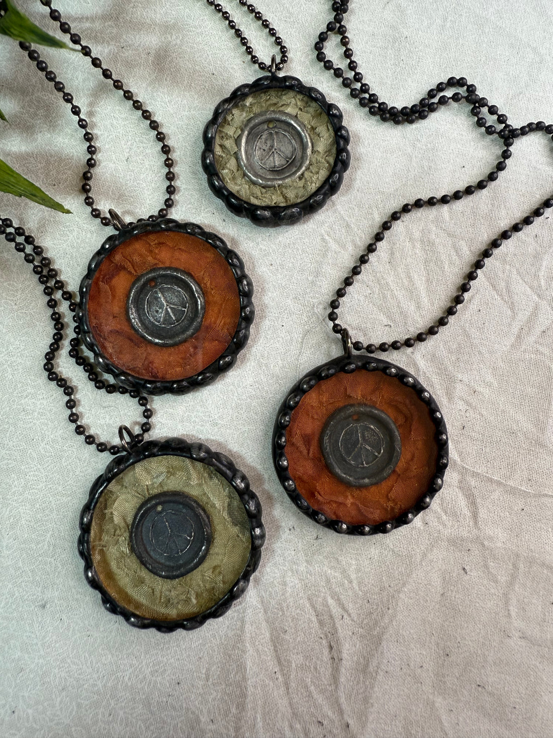 Vintage Bubble Peace Necklace