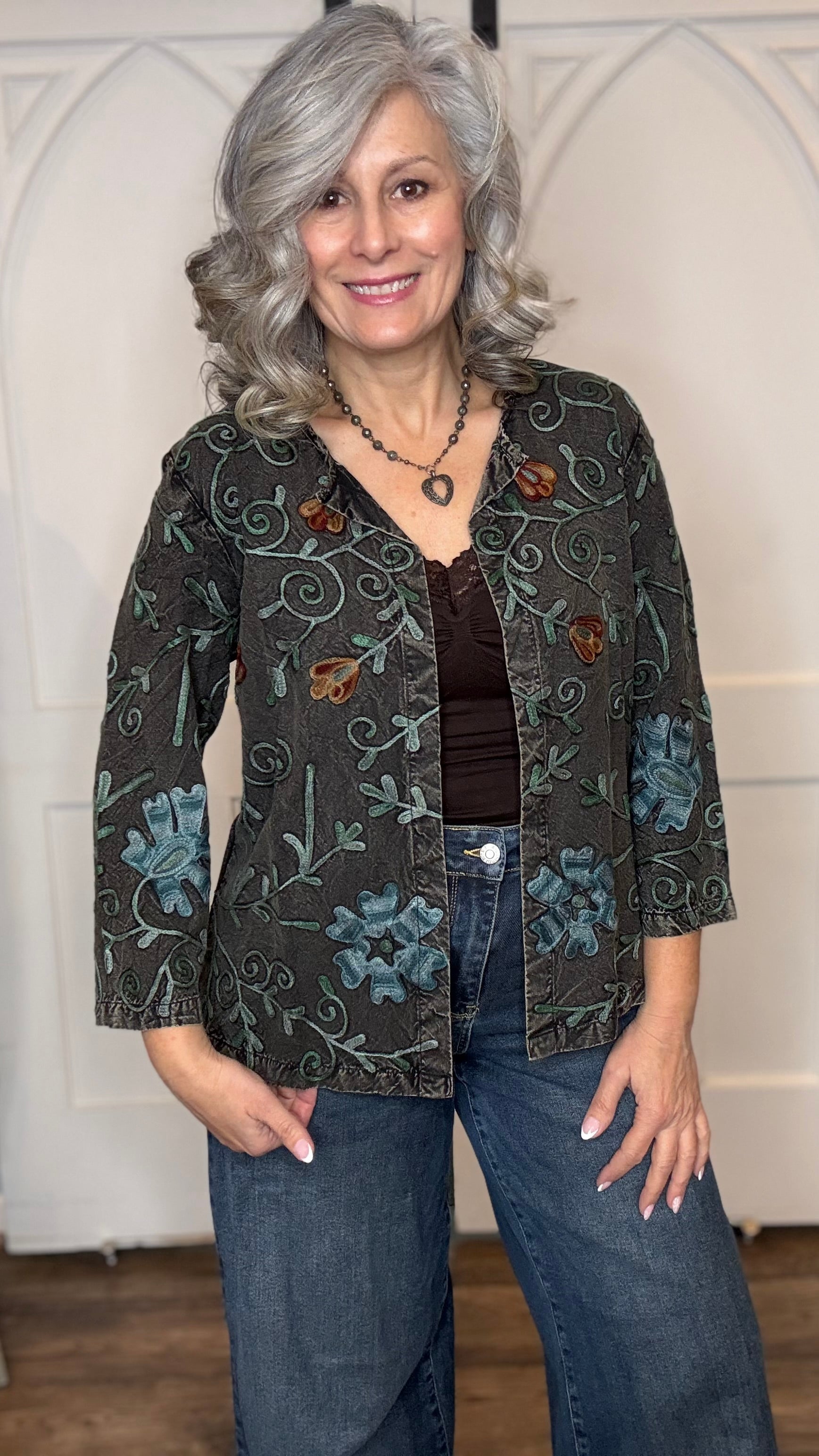 Nancy Embroidery Cardigan