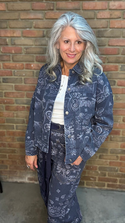 Mineral Washed Bandana Jacket