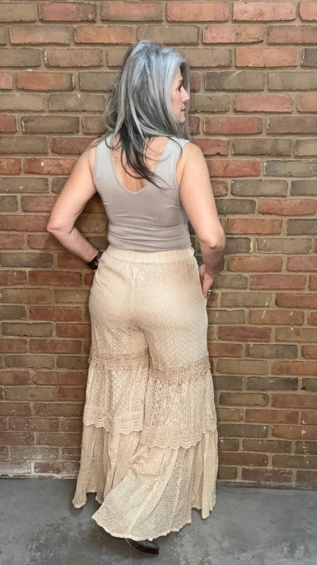 Boho Tiered Lace Pant - Vintage Vault Boutique