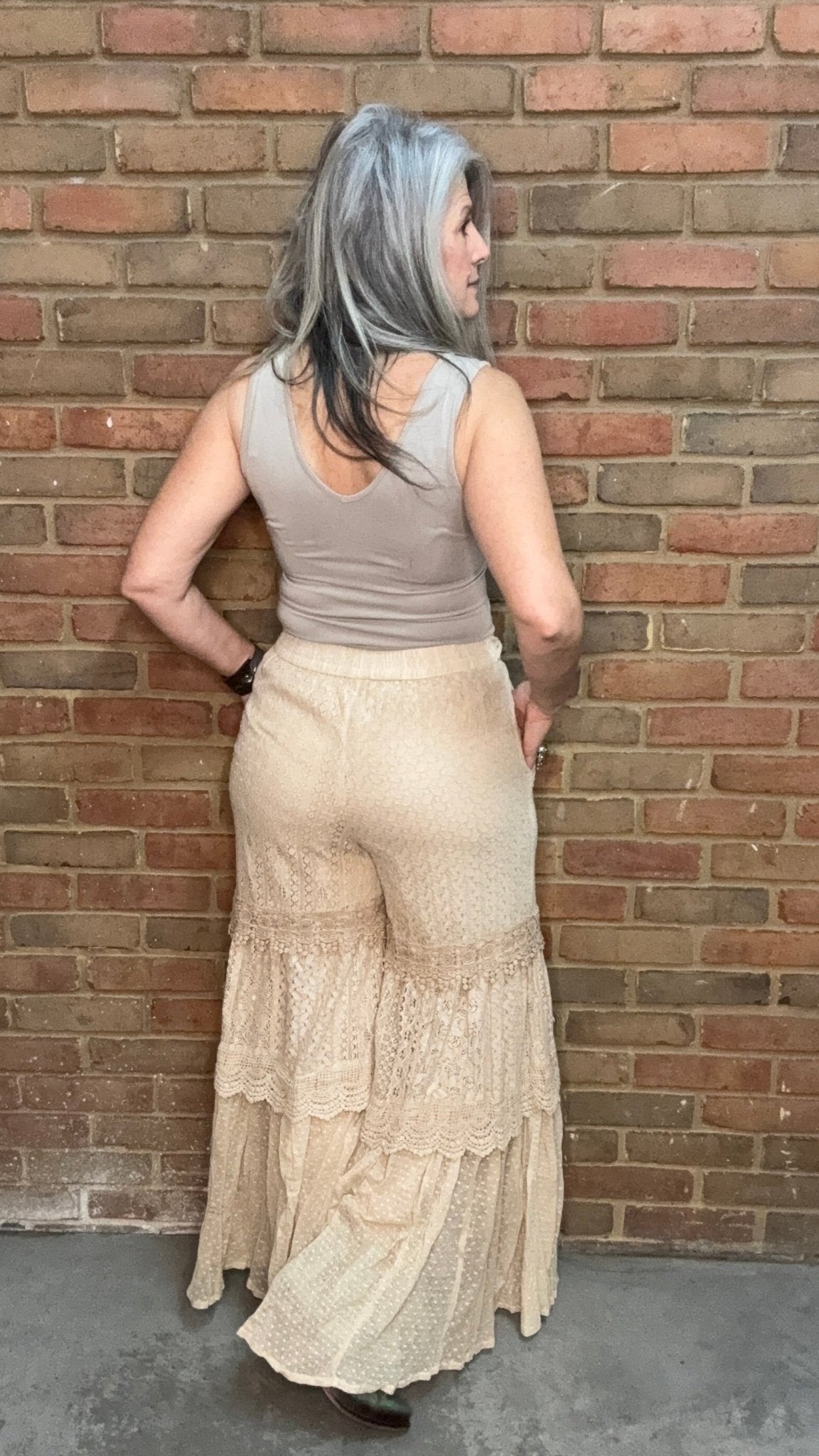 Boho Tiered Lace Pant - Vintage Vault Boutique