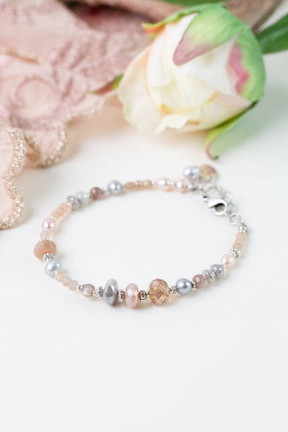Blush Pearl Simple Bracelets B066 - Vintage Vault Boutique