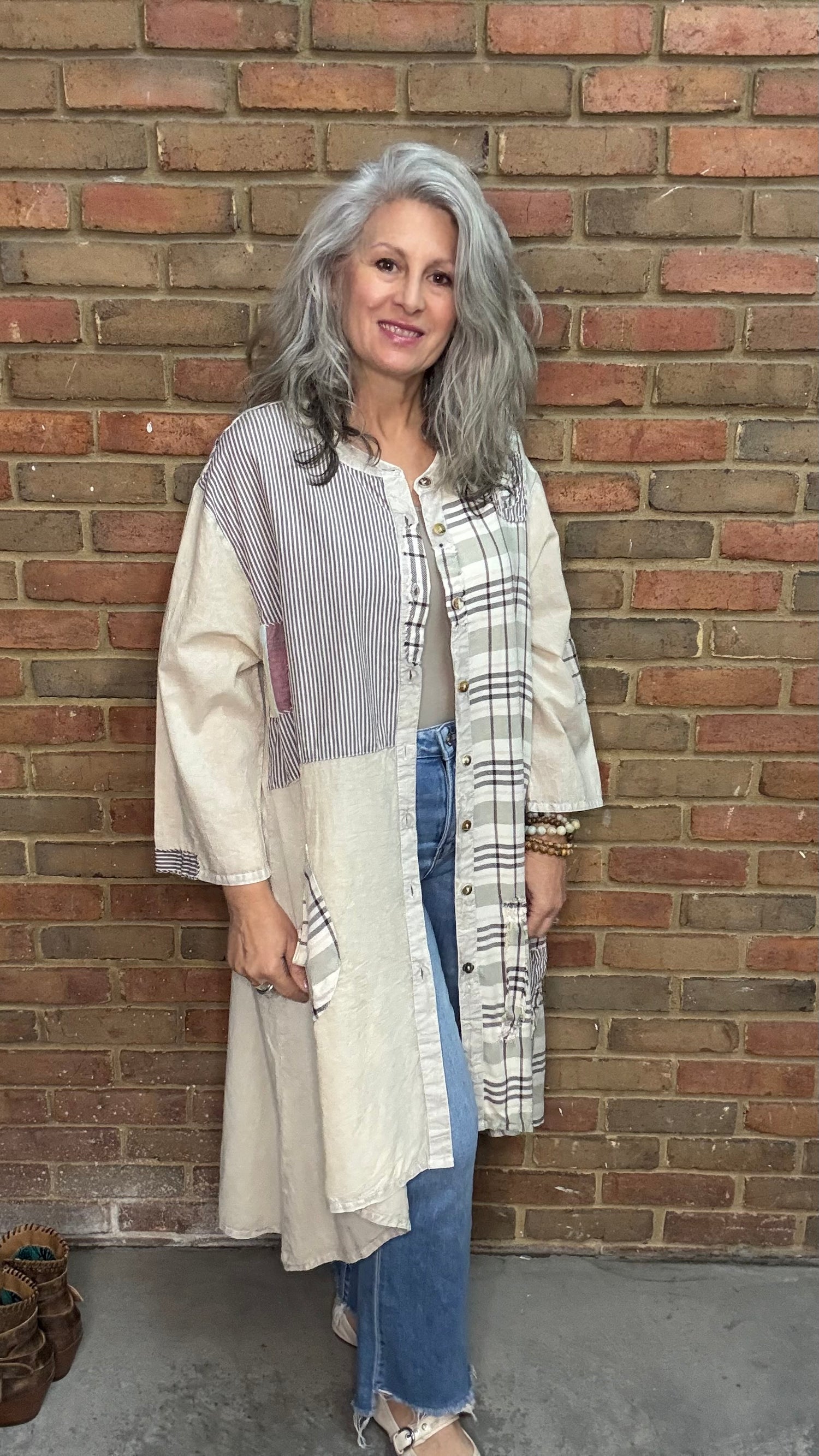 Mix Print Tunic Shirt