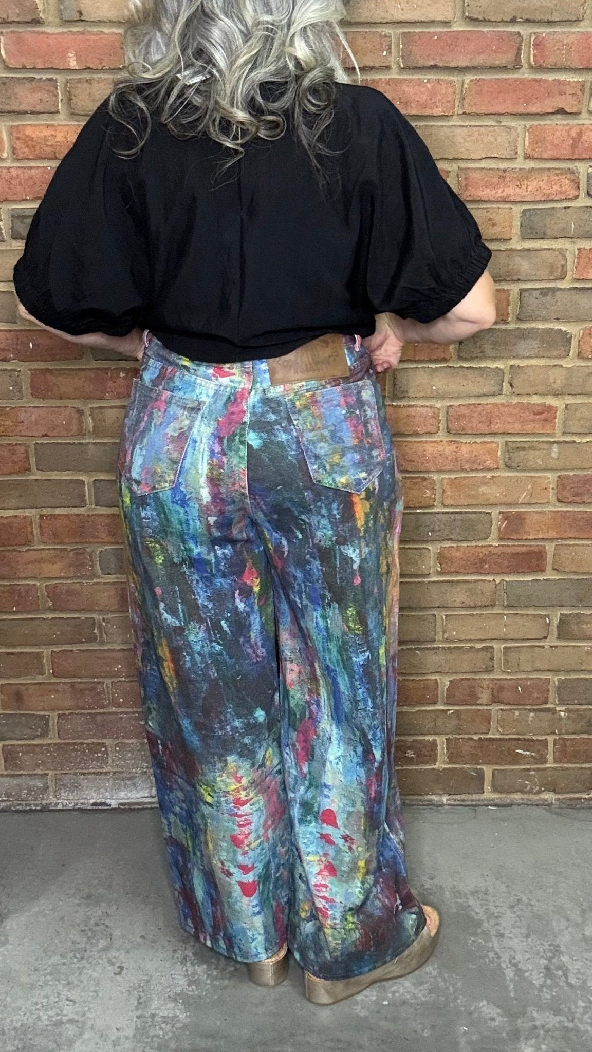 Printed Denim Jeans - Vintage Vault Boutique
