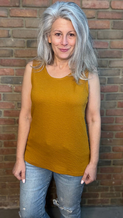 Wanda Knit Tank Gold