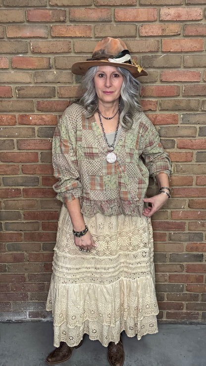 Apricot Fields Wrap Top