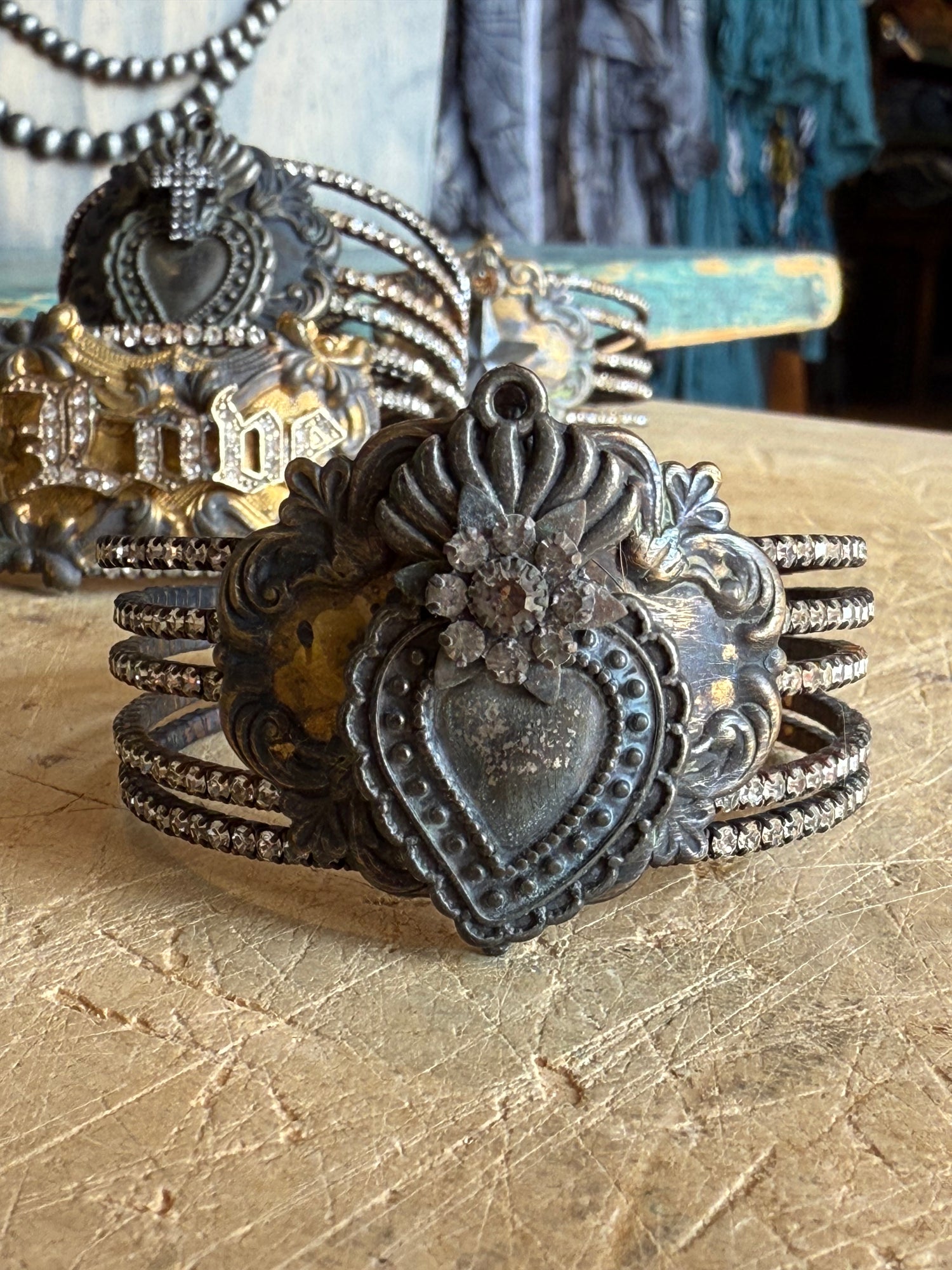 Rhinestone Cuff Bracelet