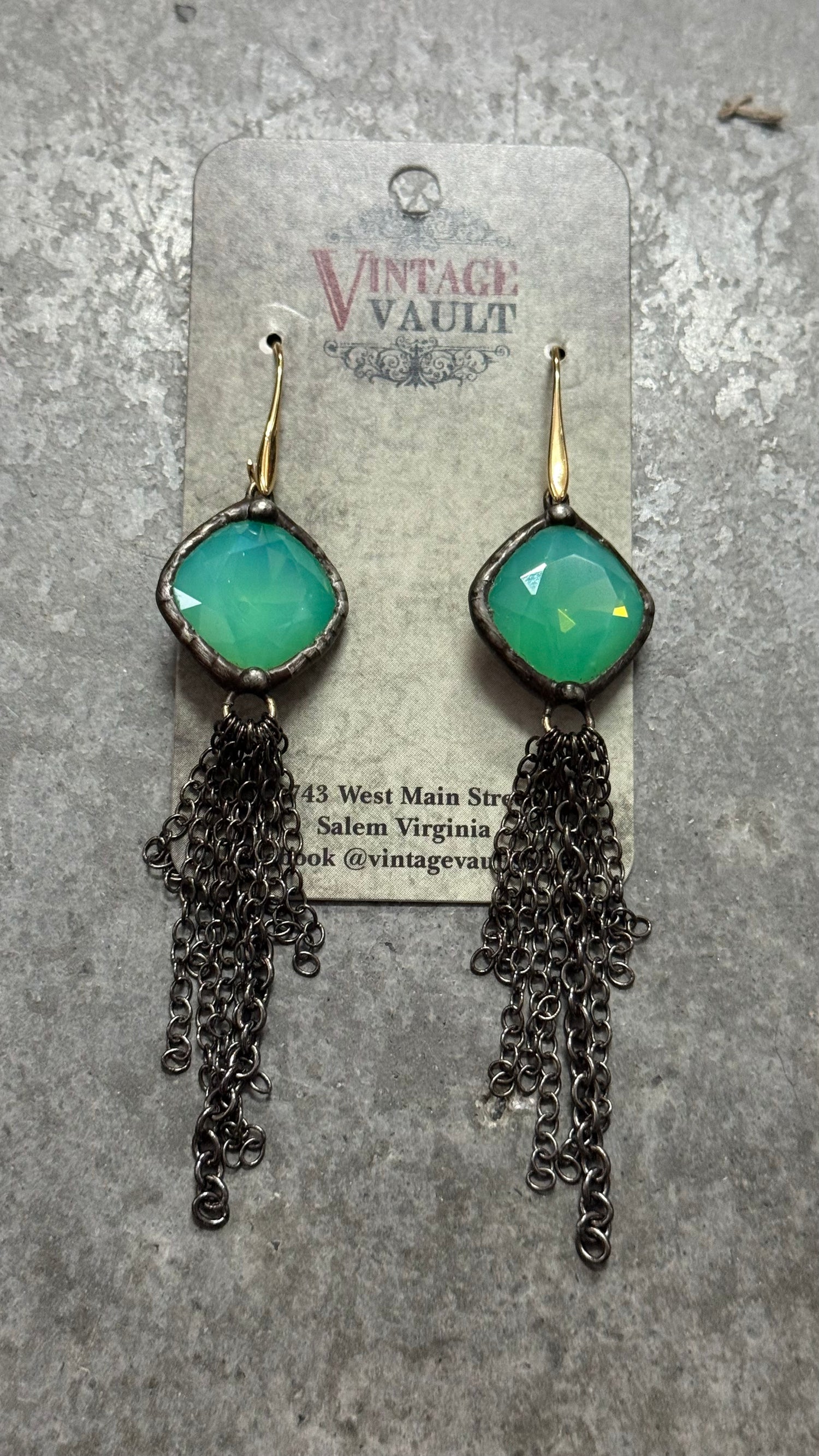 Crystal Chain Tassel Earring