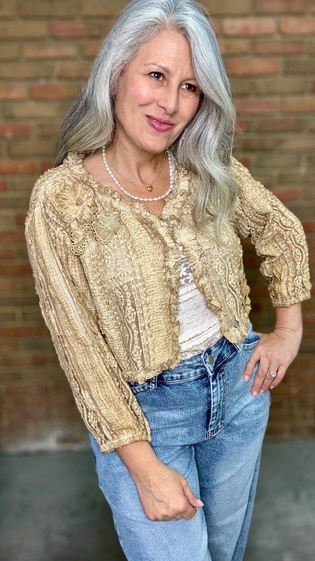 All Lace Crop Jacket - Vintage Vault Boutique