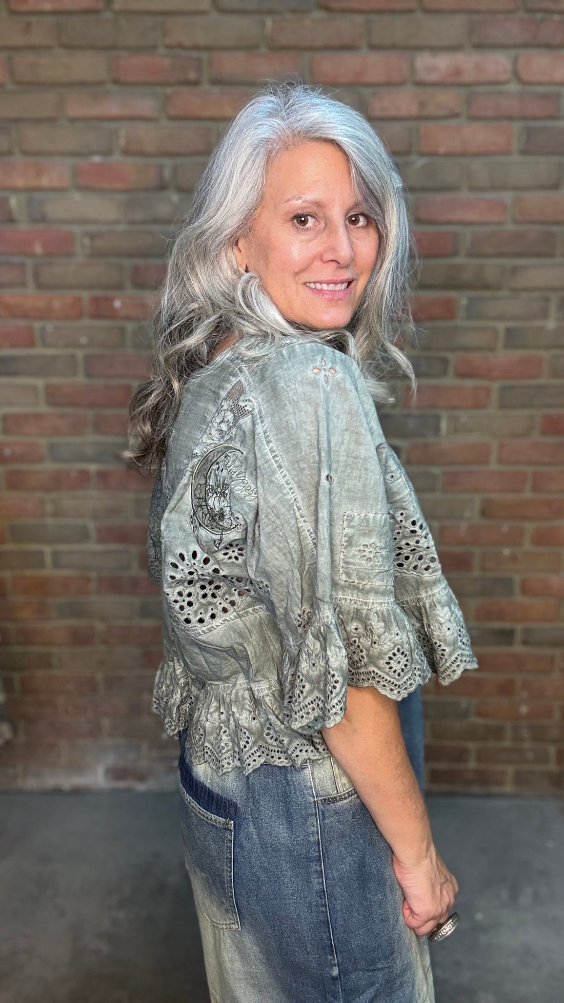 Softly Worn Top - Charcoal