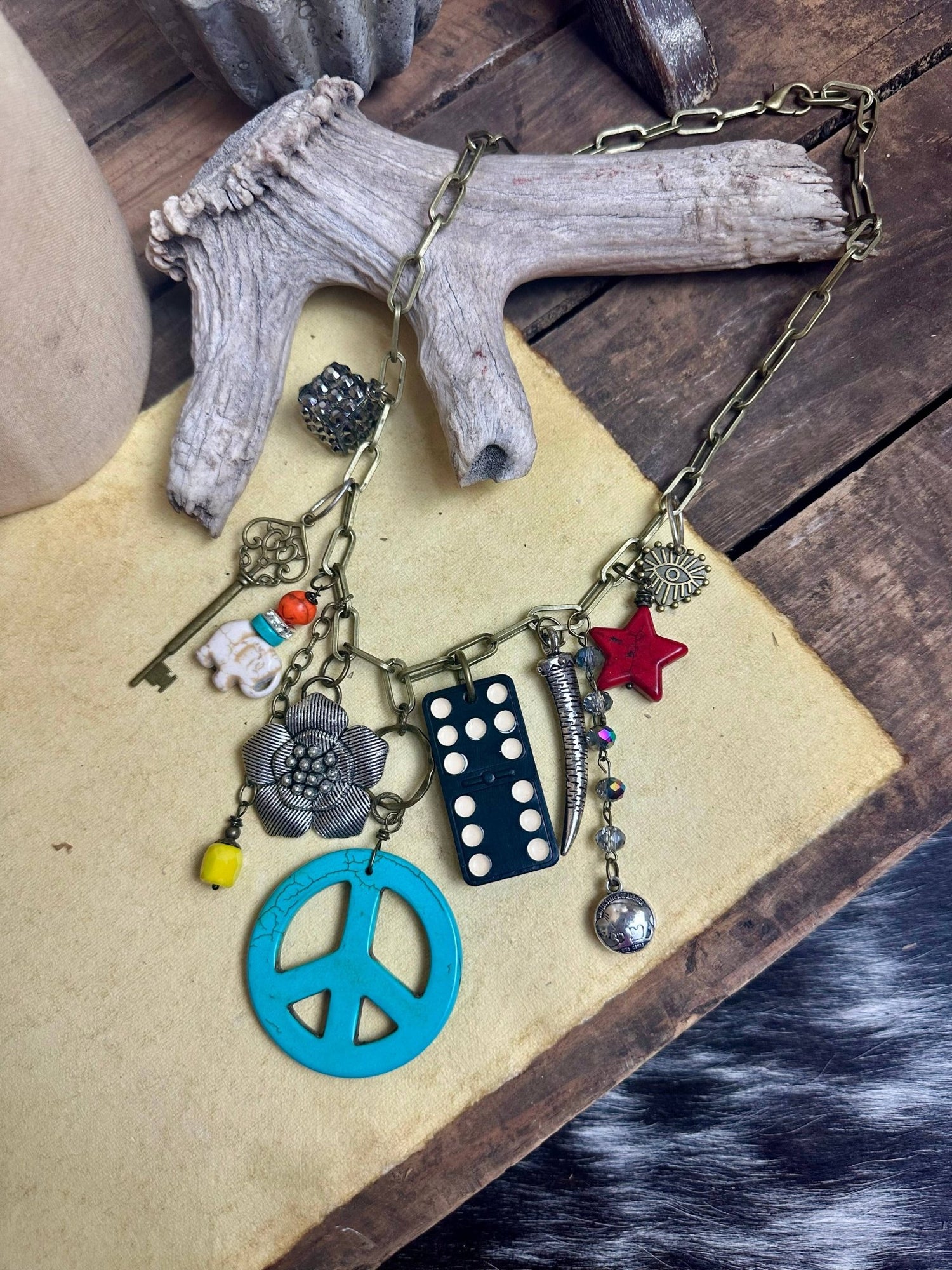 Gypsy Junk Original Necklace - Gameday - Vintage Vault Boutique