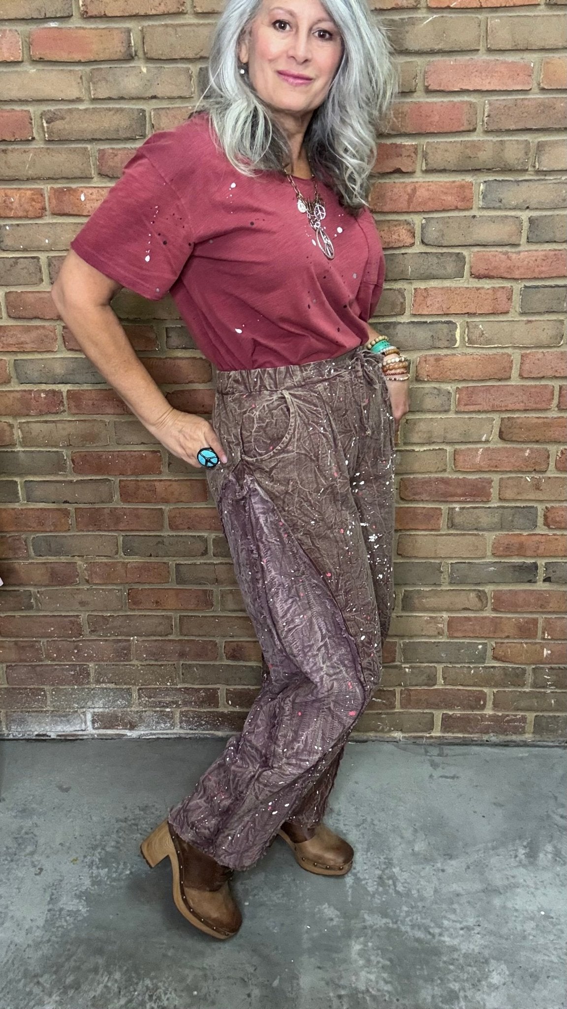 Taking Sides Pants - Sunset - Vintage Vault Boutique