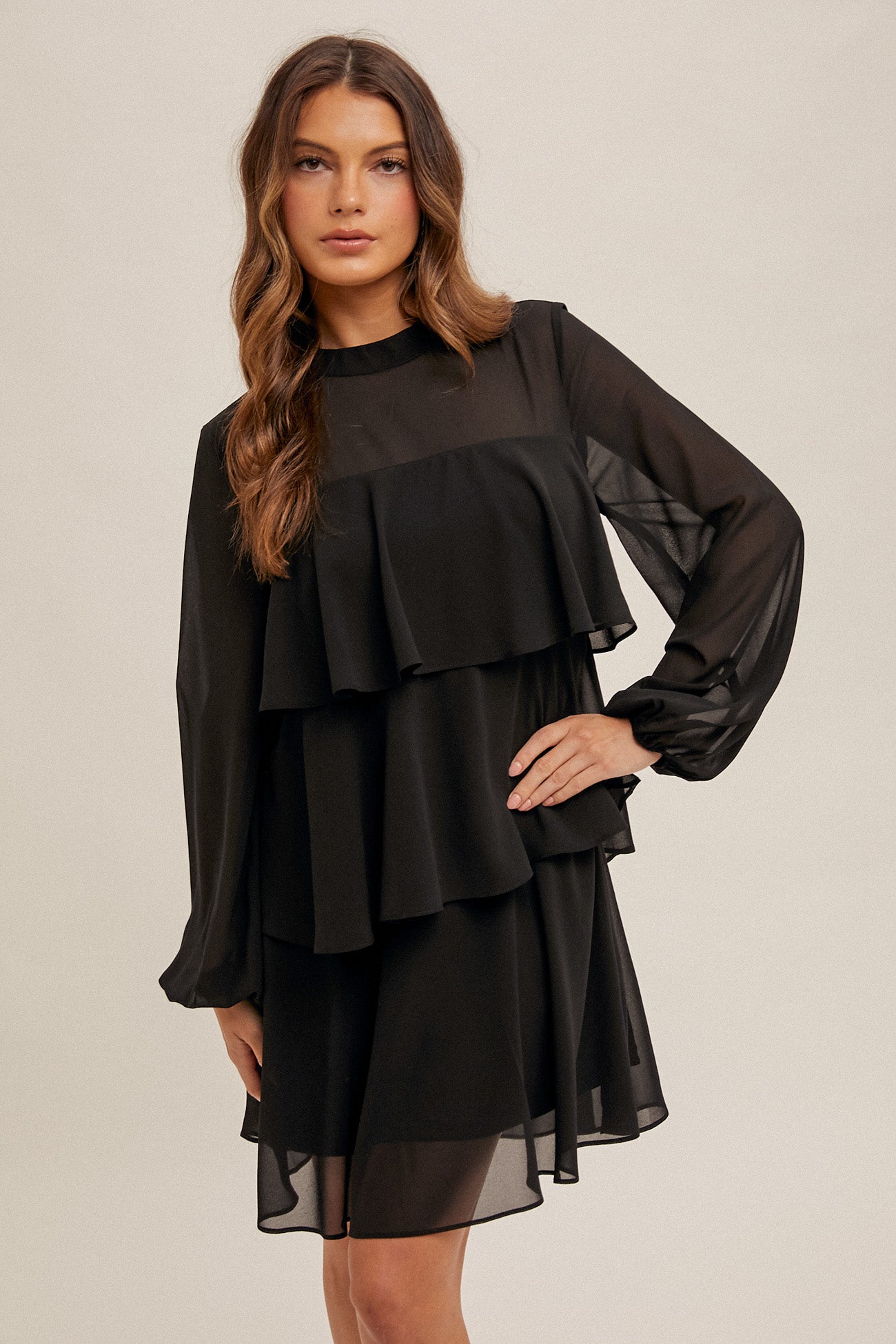 Black Tiered Dress 