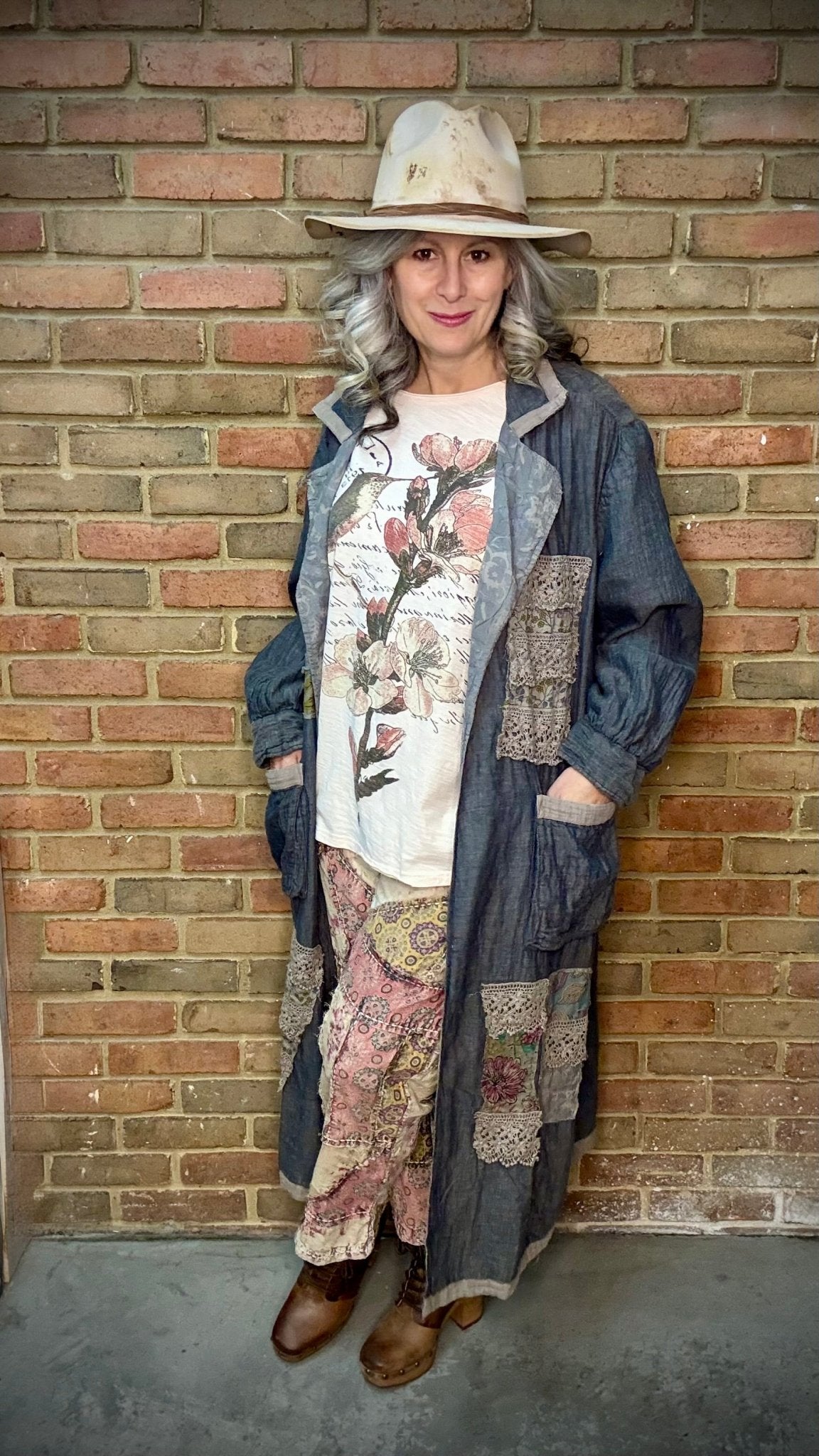 Patch Things Up Duster - Vintage Vault Boutique