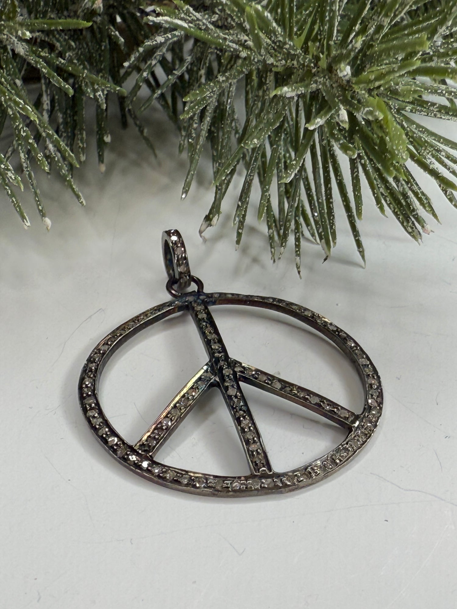 Peace Pave Diamond Pendant