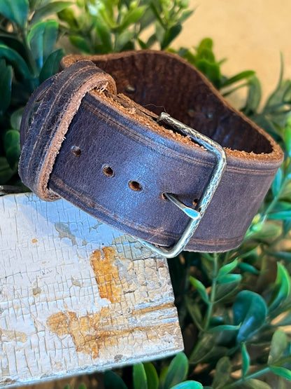 Celtic Cross Brn Leather Bracelet