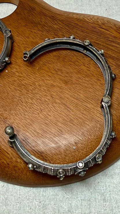 Hinged Exotic Silver Bracelet