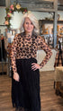 Leopard Mesh Layering Top - Vintage Vault Boutique