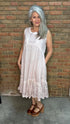 Lilac Eyelet Pin Tuck Dress - Vintage Vault Boutique