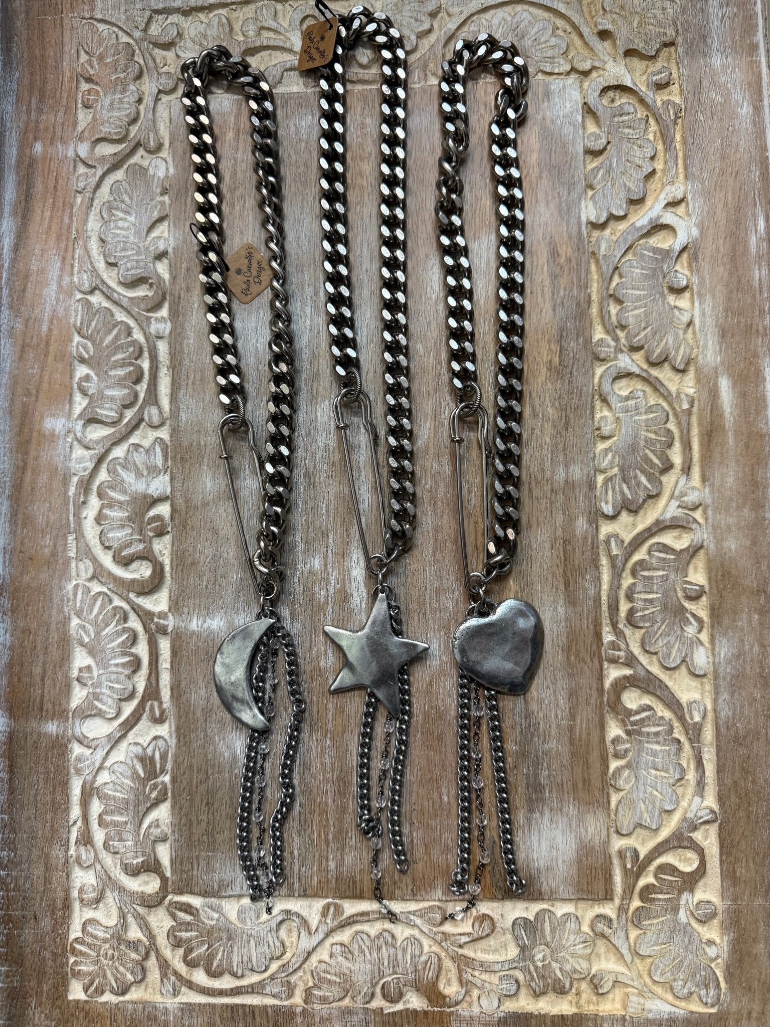 Safety Pin Necklace - Vintage Vault Boutique