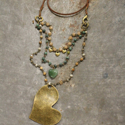 Layers Of Love Heart Necklace