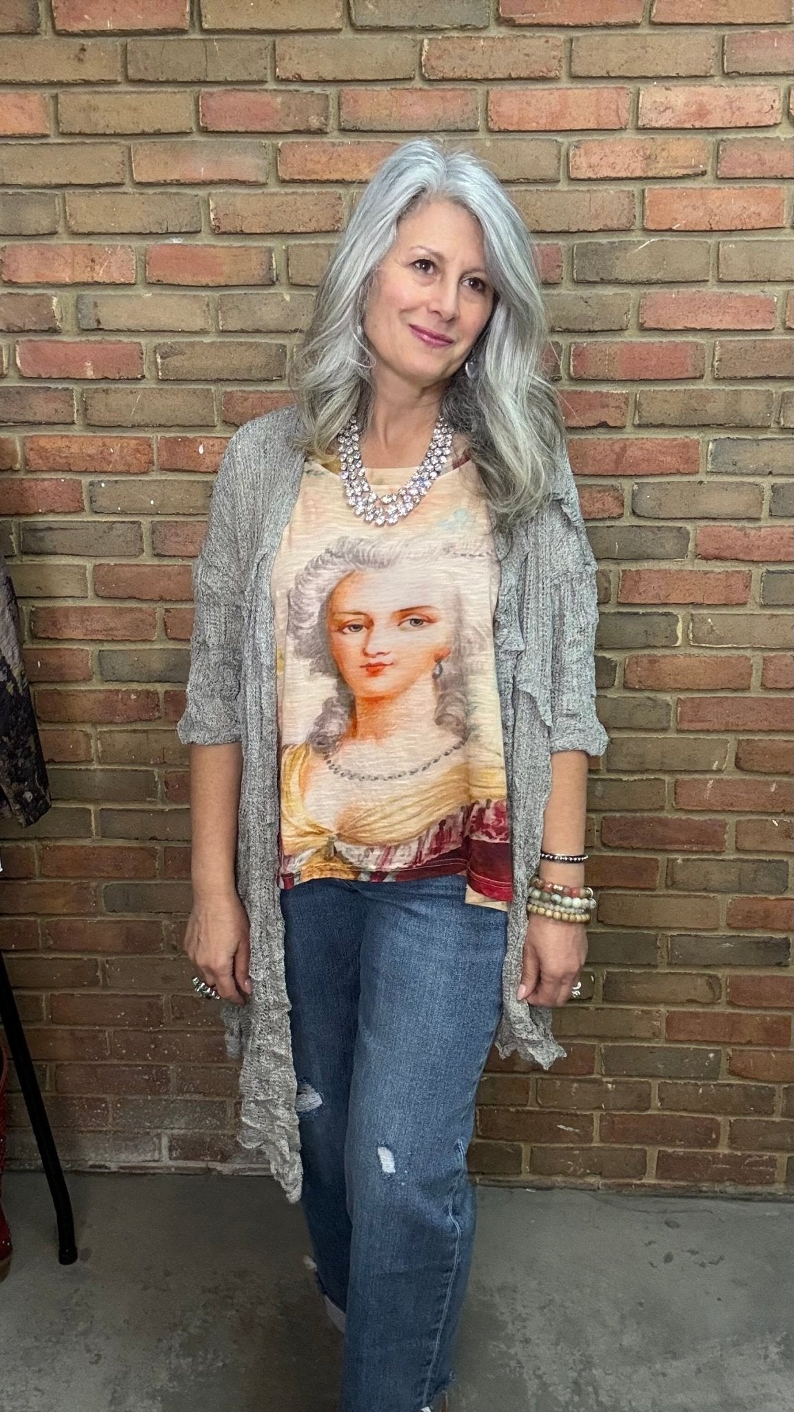 Lucetta Granite Knit Asymmetric Jacket - Vintage Vault Boutique